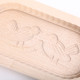 Butter mold oval with flower maple wood - 250 g