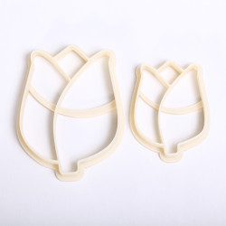 Cookie cutter set - 3D Tulips - set of 2