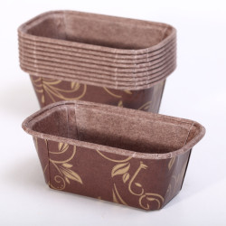 Cakevorm Chocolate & Gold mini - 8 cm - set van 10