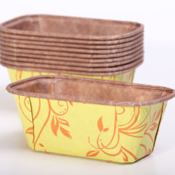 Loaf mold Chocolate & Gold mini -  8 cm