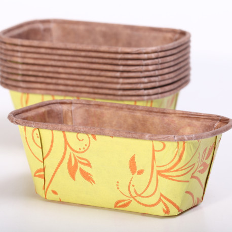 Loaf mold Chocolate & Gold mini -  8 cm