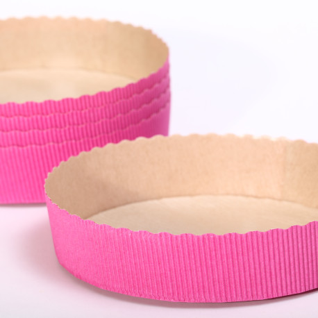 Paper baking mold Torta Rosa - Ø 15.5 x 3.5 cm - set of 5