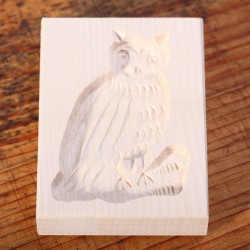Cookie mold Owl maple wood