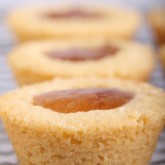 Jam Shortbreads filled with rose petal & quince jelly