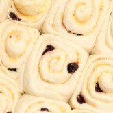 Cherry and almond cream buns