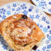 Cherry and almond cream buns