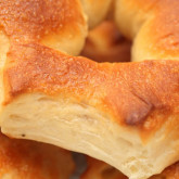 Making Christmas star bread