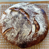 Miche met volkoren tarwe en volkoren rogge mix