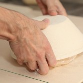 Pain Naturel - Turn proofing basket place bread on peel