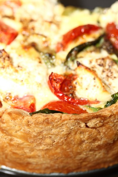 Our Favorite Quiche: Goats Cheese, Wild Spinach & Pomodoro Datterino ...