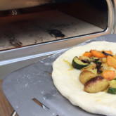 Roccbox - A small test pizza with roasted veggies