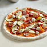 Sourdough pizza - fresh tomato base