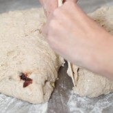 Divide dough in two and shape