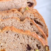 Breakfast in a loaf : yogurt and muesli.