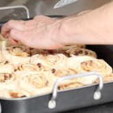 Sunday morning cinnamon rolls with pastry cream