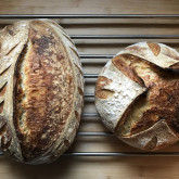 Stefano Ferro Sourdough bread (95% white high protein flour - 5% spelt flour), rye starter, cold proofing (16 hours)