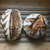 Stefano Ferro - Sourdough bread, 68% hydration, white bread flour (Manitoba) and rye starter.