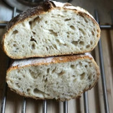 Stefano Ferro - Sourdough bread, 68% hydration, white bread flour (Manitoba) and rye starter.