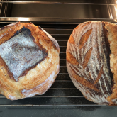 Stefano Ferro - sourdough loaves made with Manitoba and 10% spelt in Dutch oven