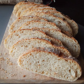 Dini - Semolina Sesame Bread made with half bread flour and half T55 flour