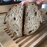 Marijke - Een fantastische oven-spring , nadat ik het Pain Rustique 45 min bakte in een gietijzeren pan