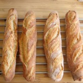 Darna Weinstein -Weekend Bakery recipe baguettes slashed with w/e bakery lame pic 1 all four pic 2 on the window sill