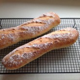 Martin from Hertford in UK - Two 80% hydration baguettes - These are my first attempt using this method