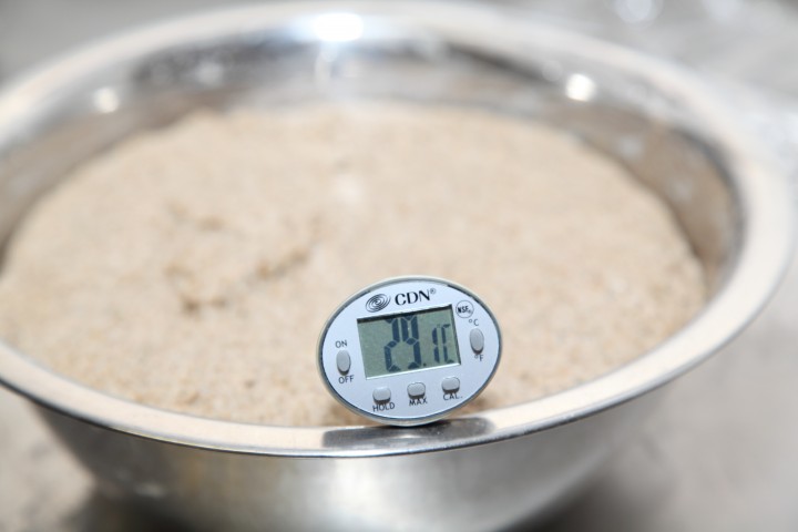 Using a thermometer with yeast bread