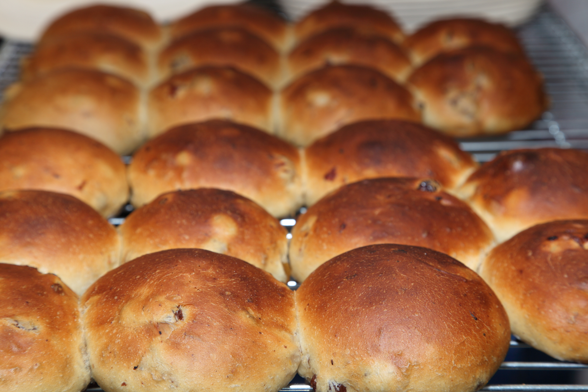 Sweet raisin buns
